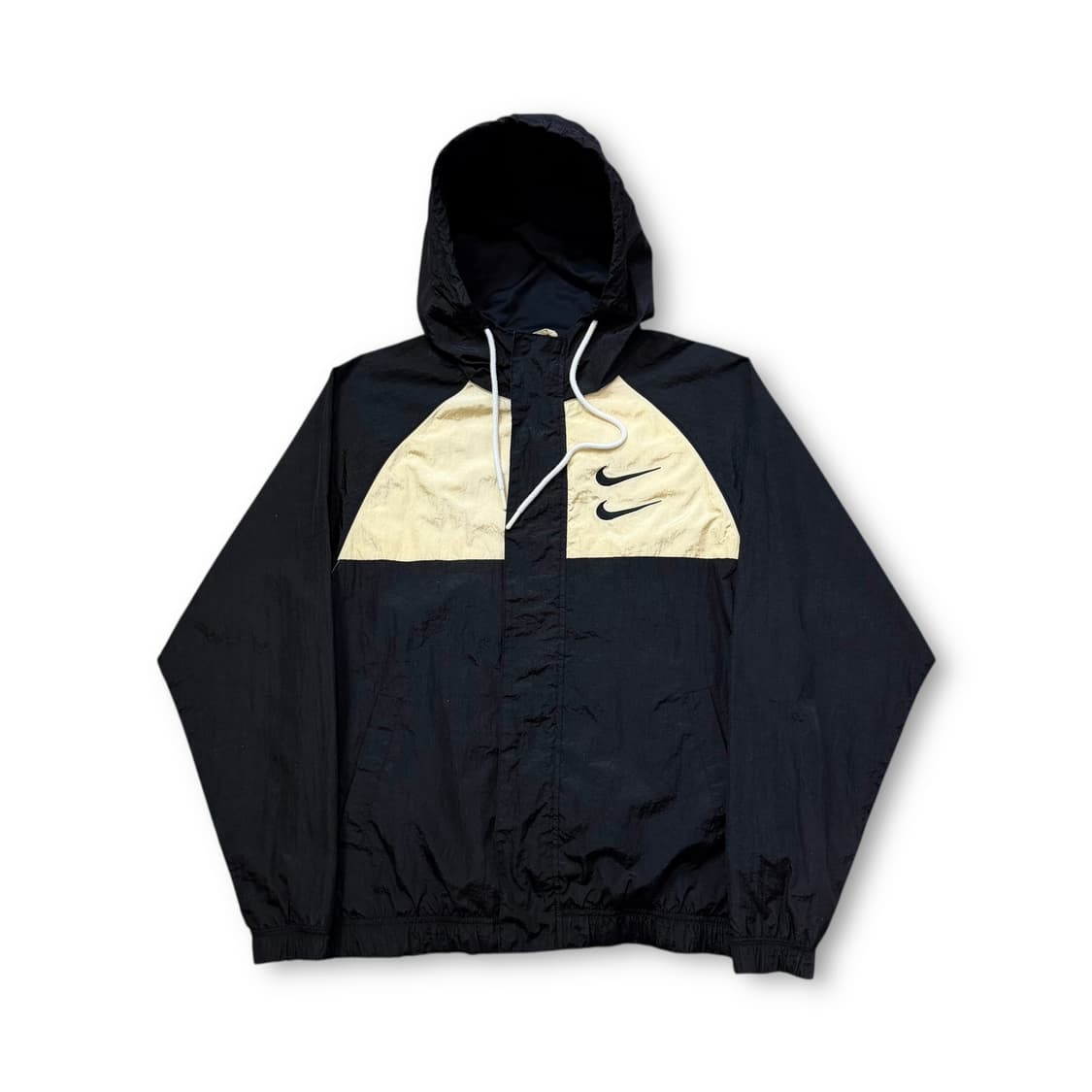 Nike 더블 스우시 골드 배색 후드 바람막이 자켓 상품이미지1
