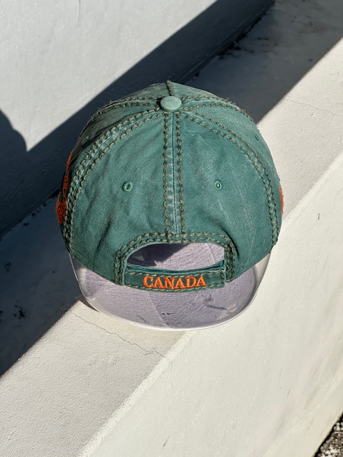 [F] 빈티지 로고 워싱그린 볼캡 모자 상품이미지4