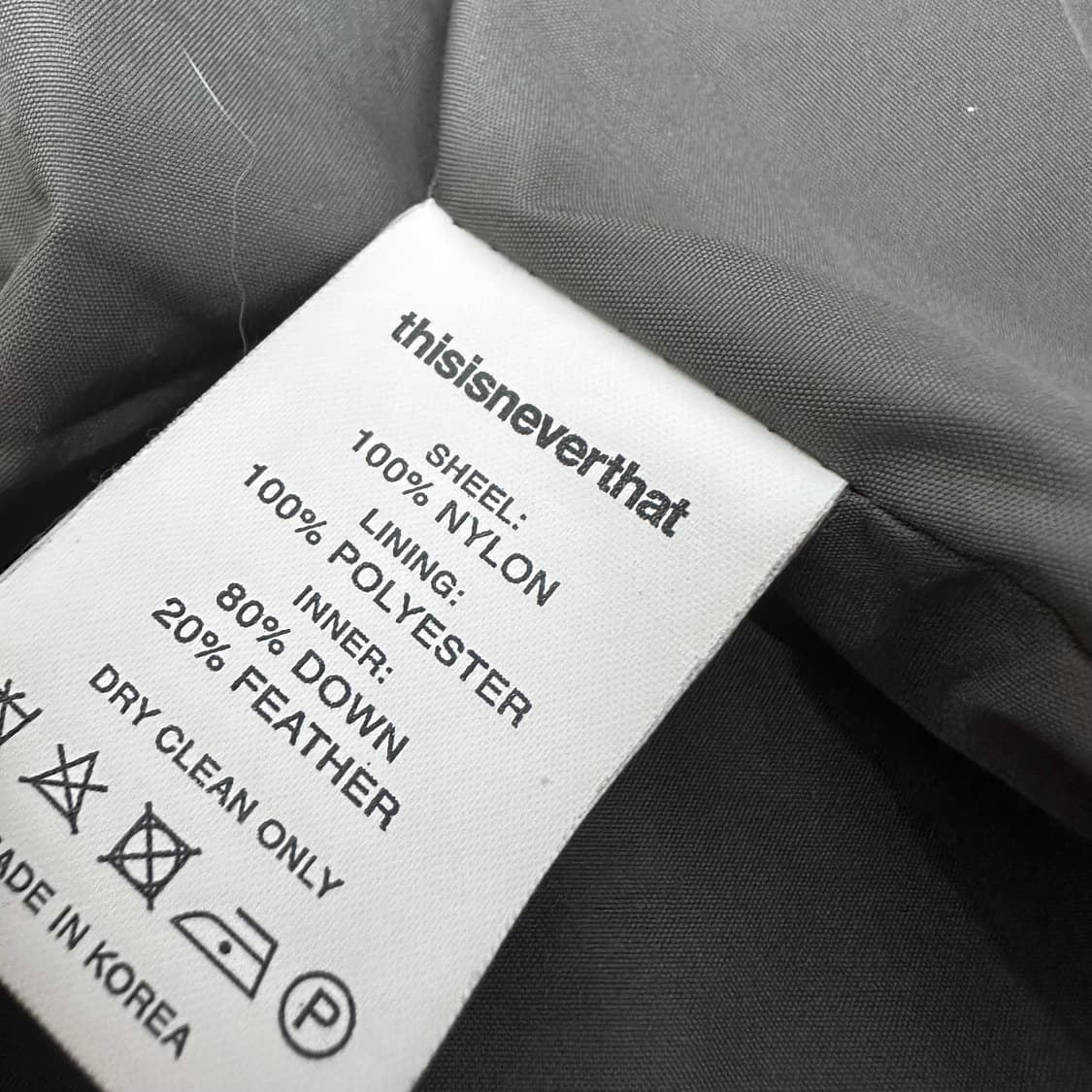 디스이즈네버댓 MA-1 다운 패딩 봄버 자켓 카키 S 상품이미지10