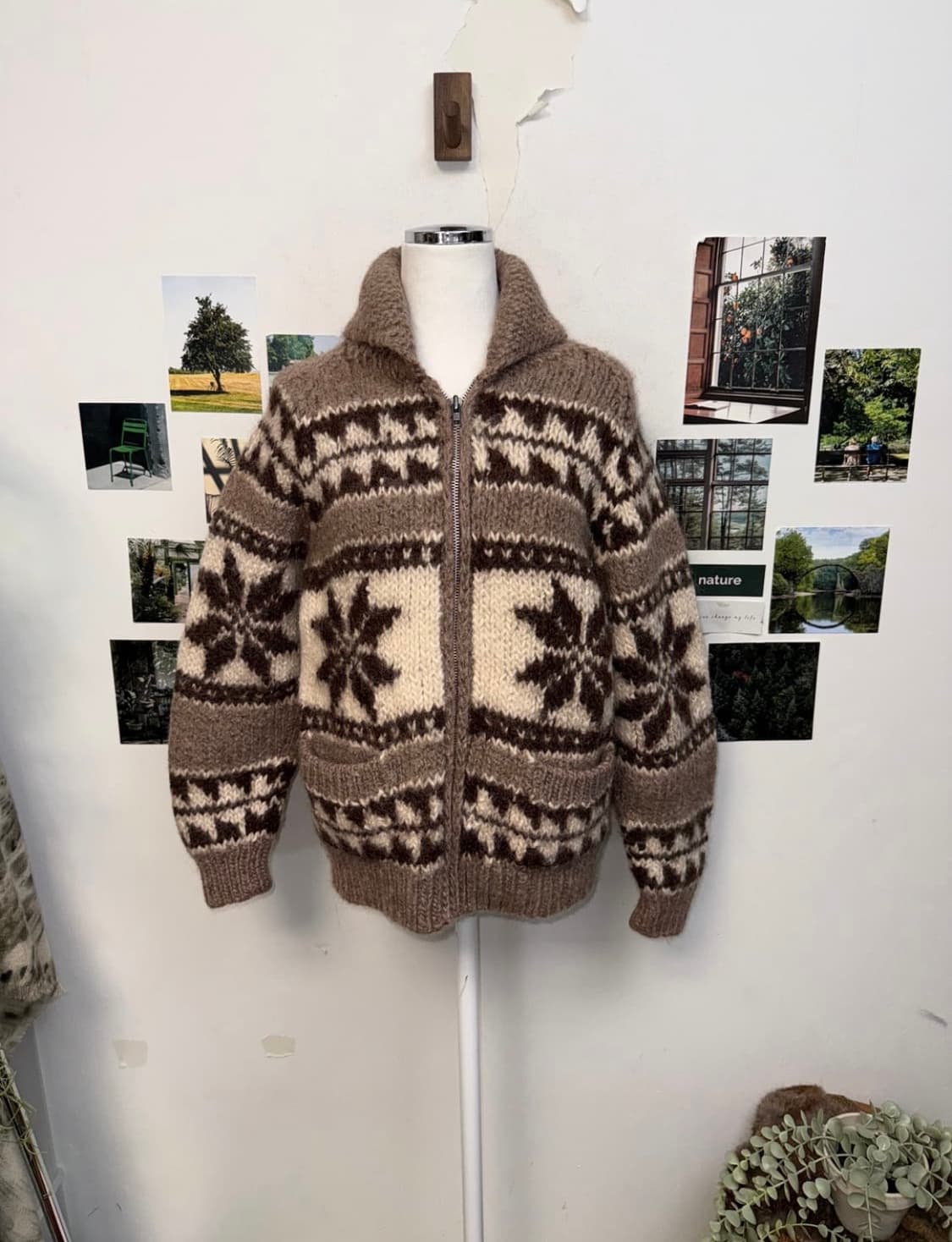 Vintage 코위찬 노르딕 가디건 상품이미지3