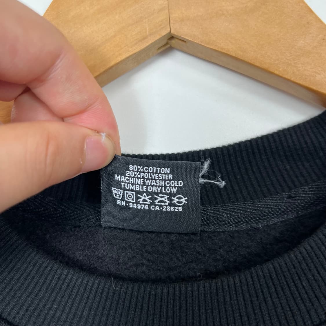 Stussy 스투시 베이직 스탁로고 블랙 맨투맨 상품이미지5