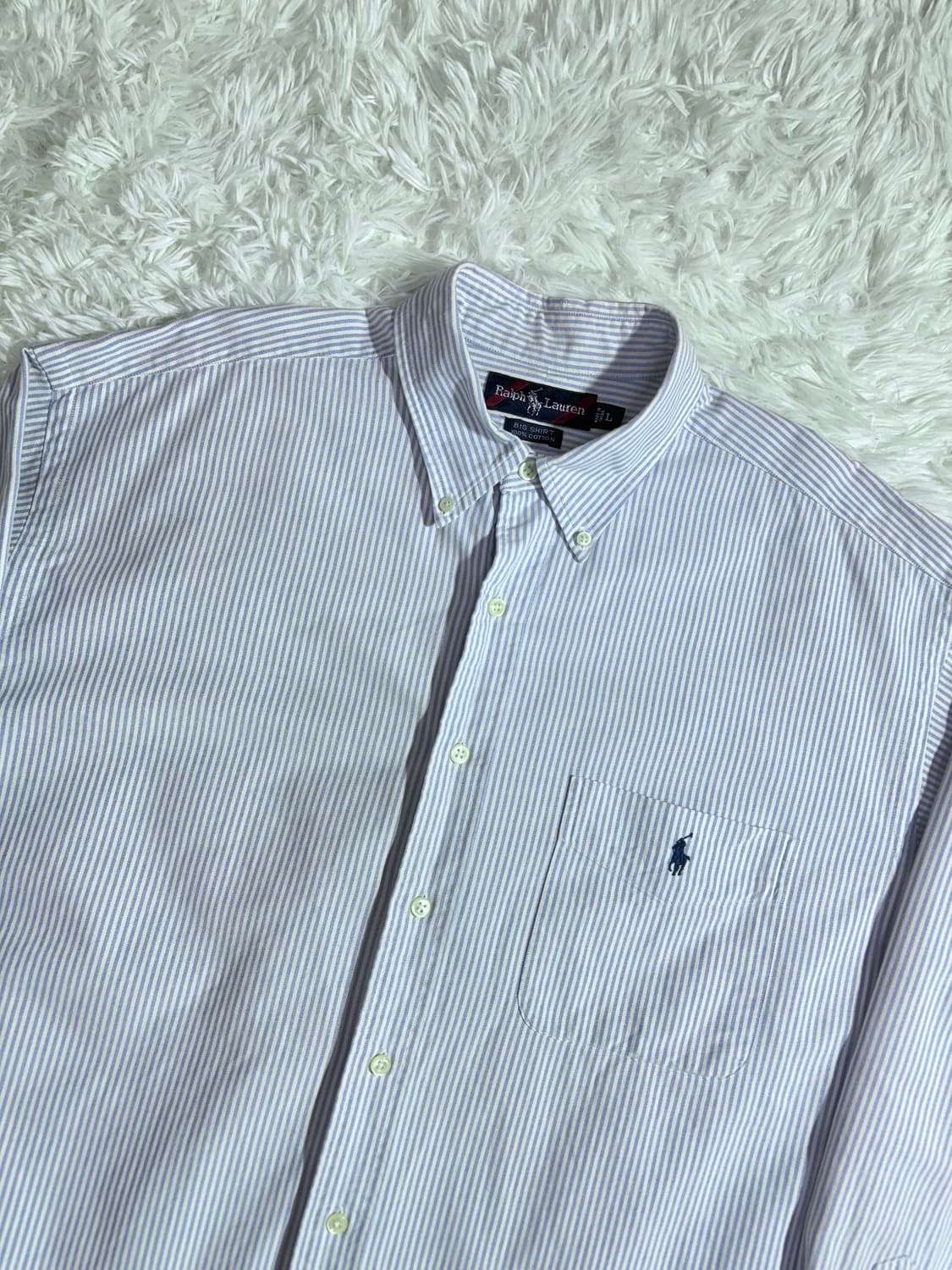 폴로 랄프로렌 오버핏 포니 스트라이프 셔츠  상품이미지4