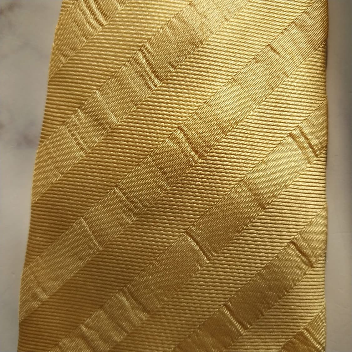 발망 옐로우 자카드 블록 패턴 실크 넥타이 9.6cm A등급 K1523
 상품이미지9