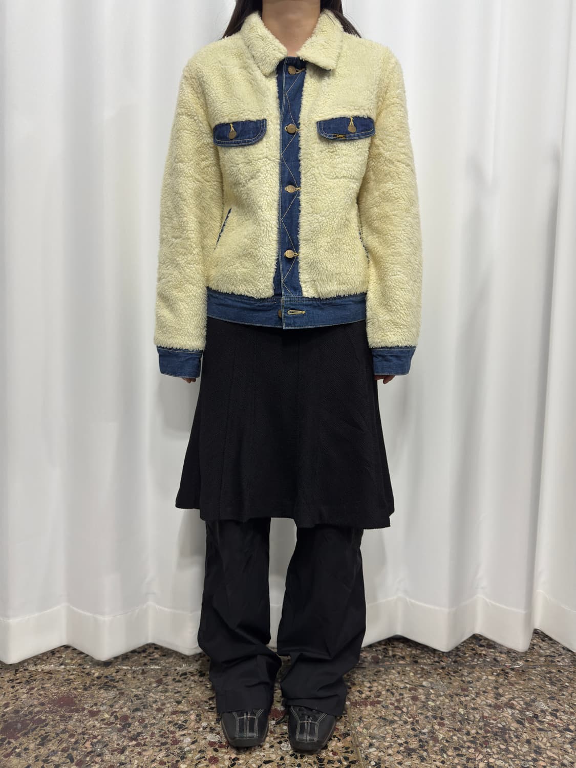 lee fur denim jacket 상품이미지2