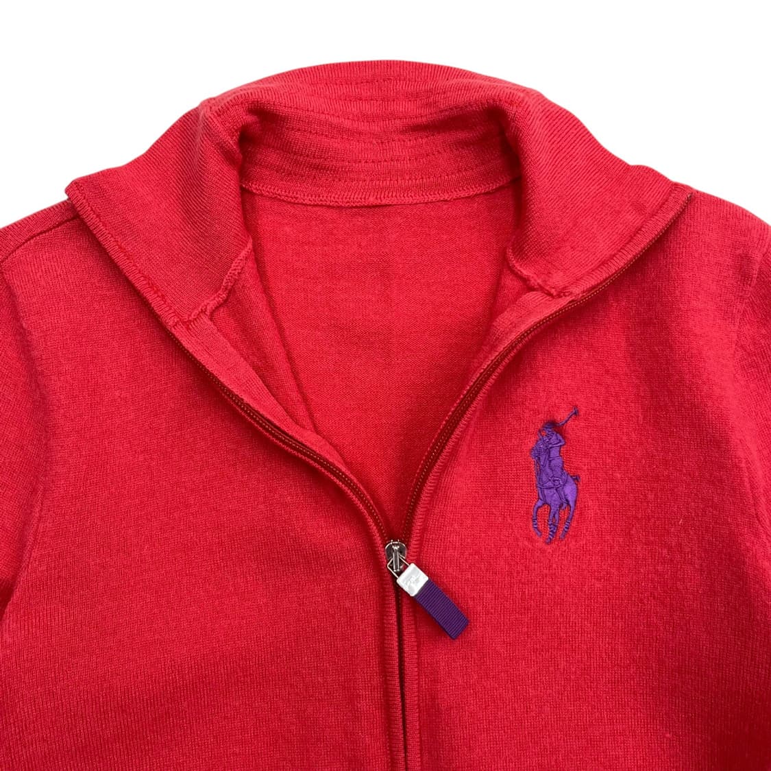 폴로 랄프로렌 미들퍼플포니 딥핑크 울 집업 상품이미지4