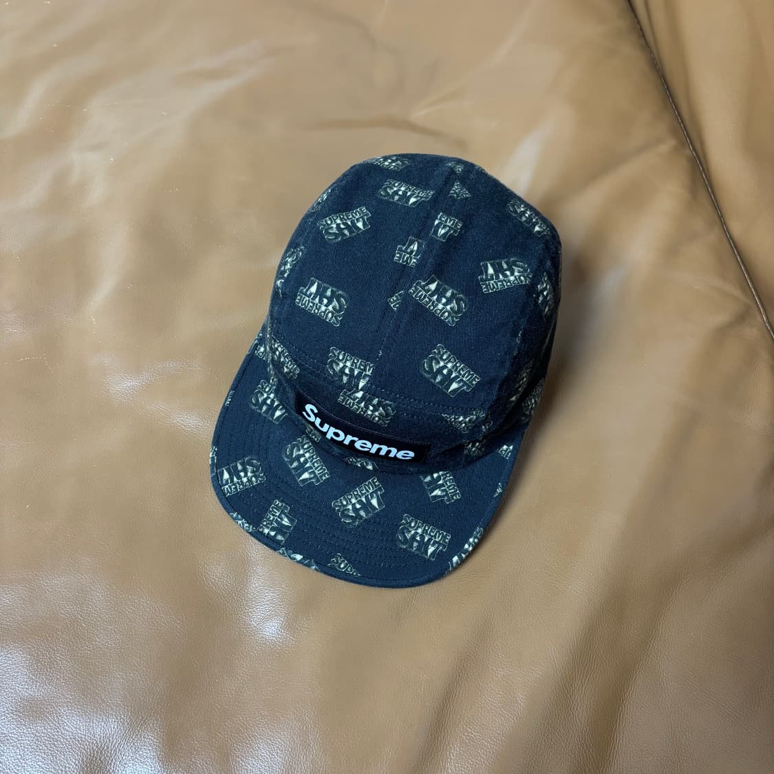 슈프림 캠프캡 모자 박스로고 SHIT 블랙 상품이미지5