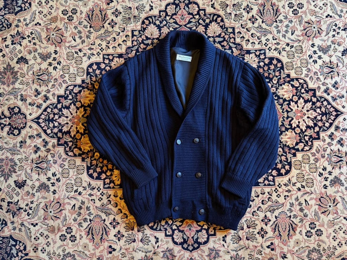 버버리 스코티쉬 숄칼라 가디건 105~110 상품이미지2