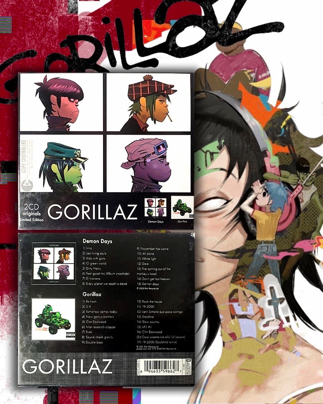 Gorillaz - Gorillaz+Demon days 2CD 한정판 상품이미지1