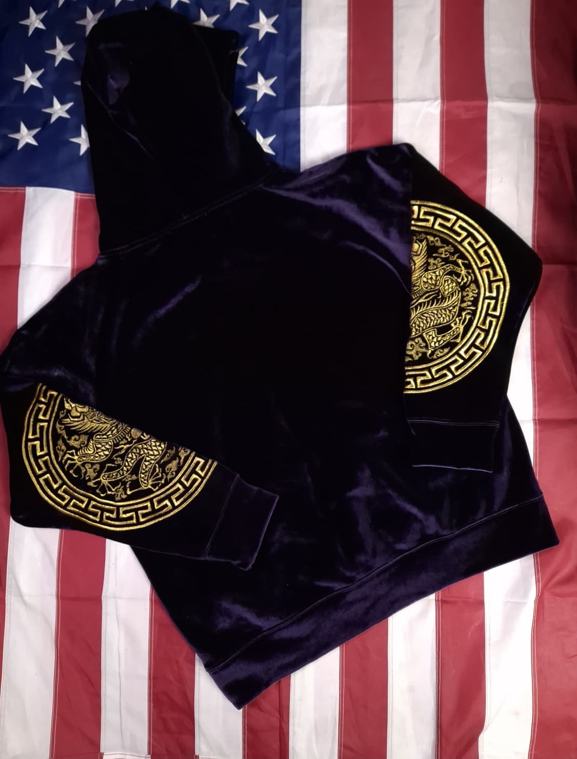 새제품 오리지날 아시하 곤룡포 벨벳 후드티 상품이미지7