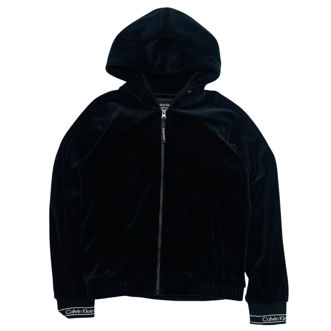 캘빈 클라인 블랙 밸루어 후드집업 S 상품이미지1