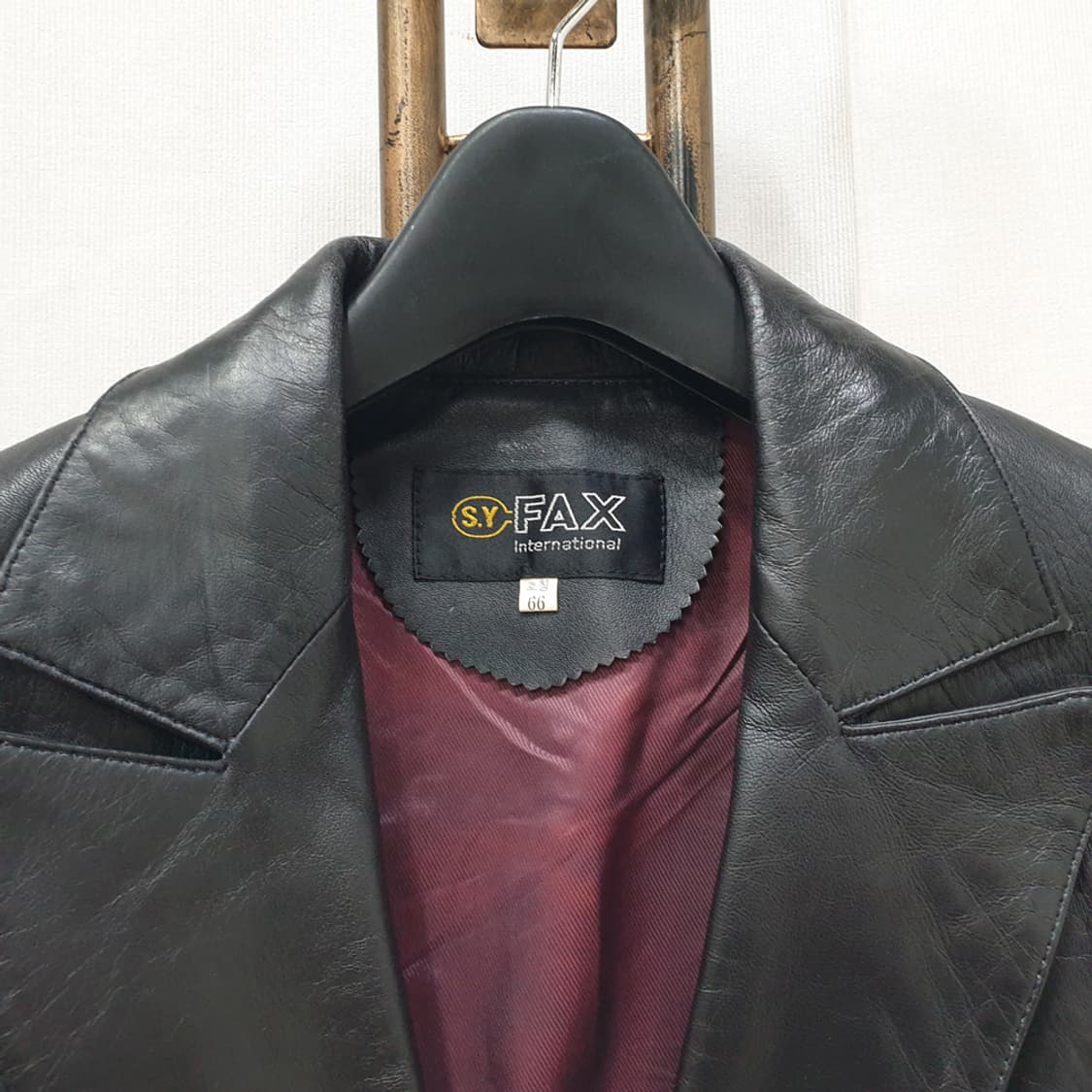 S.Y.FAX 블랙 양가죽 가죽 자켓 66 상품이미지3