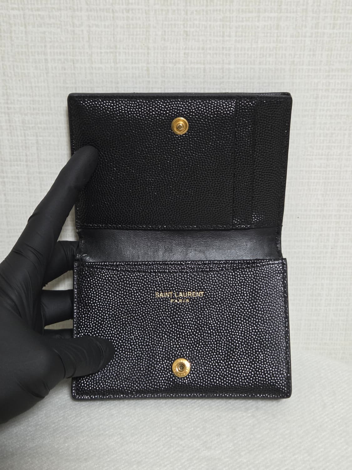 [생로랑] 카산드라 마틀라세 카드지갑(블랙) 상품이미지4