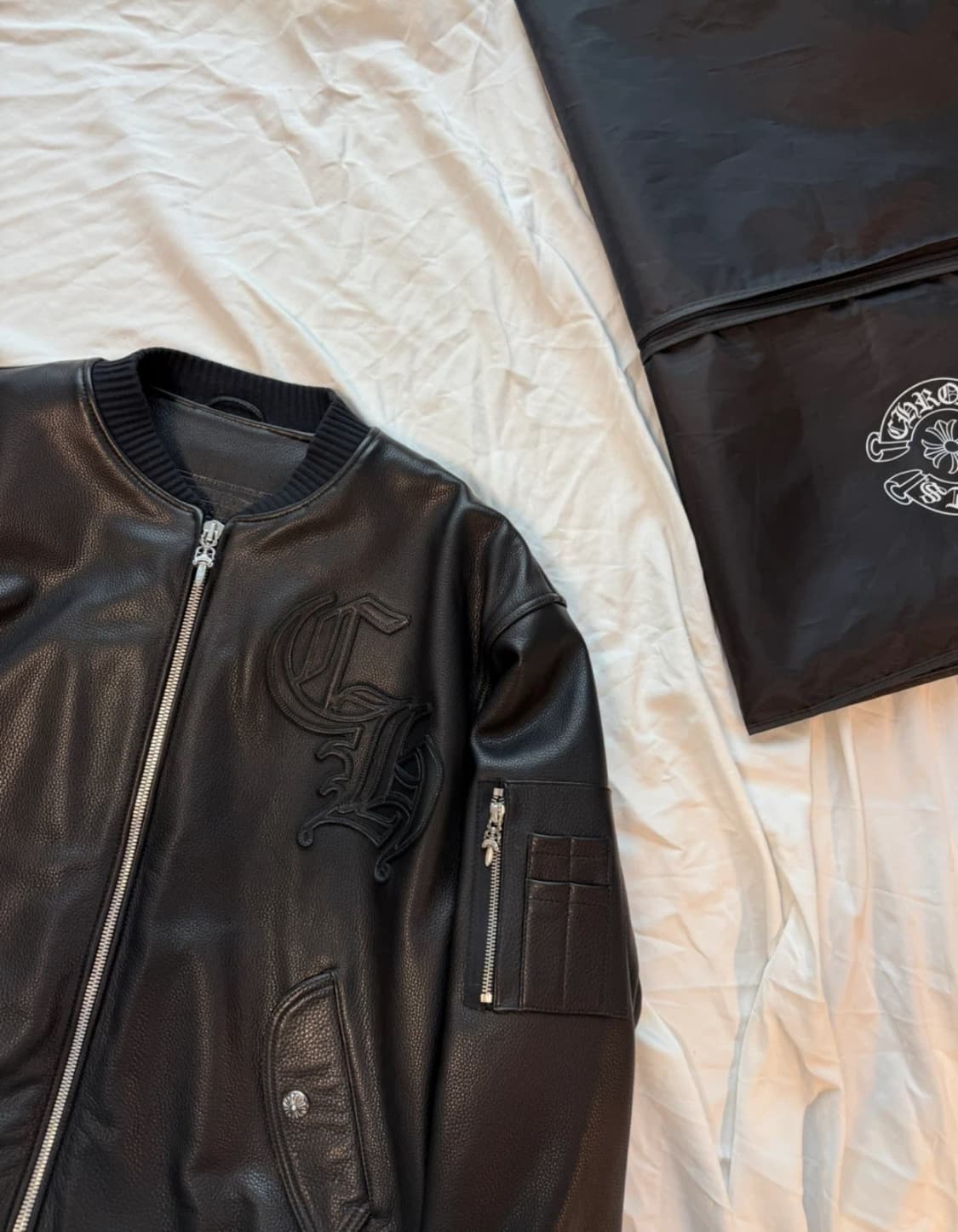 크롬하츠 헤비레더 CH ma-1 봄버 자켓 상품이미지4