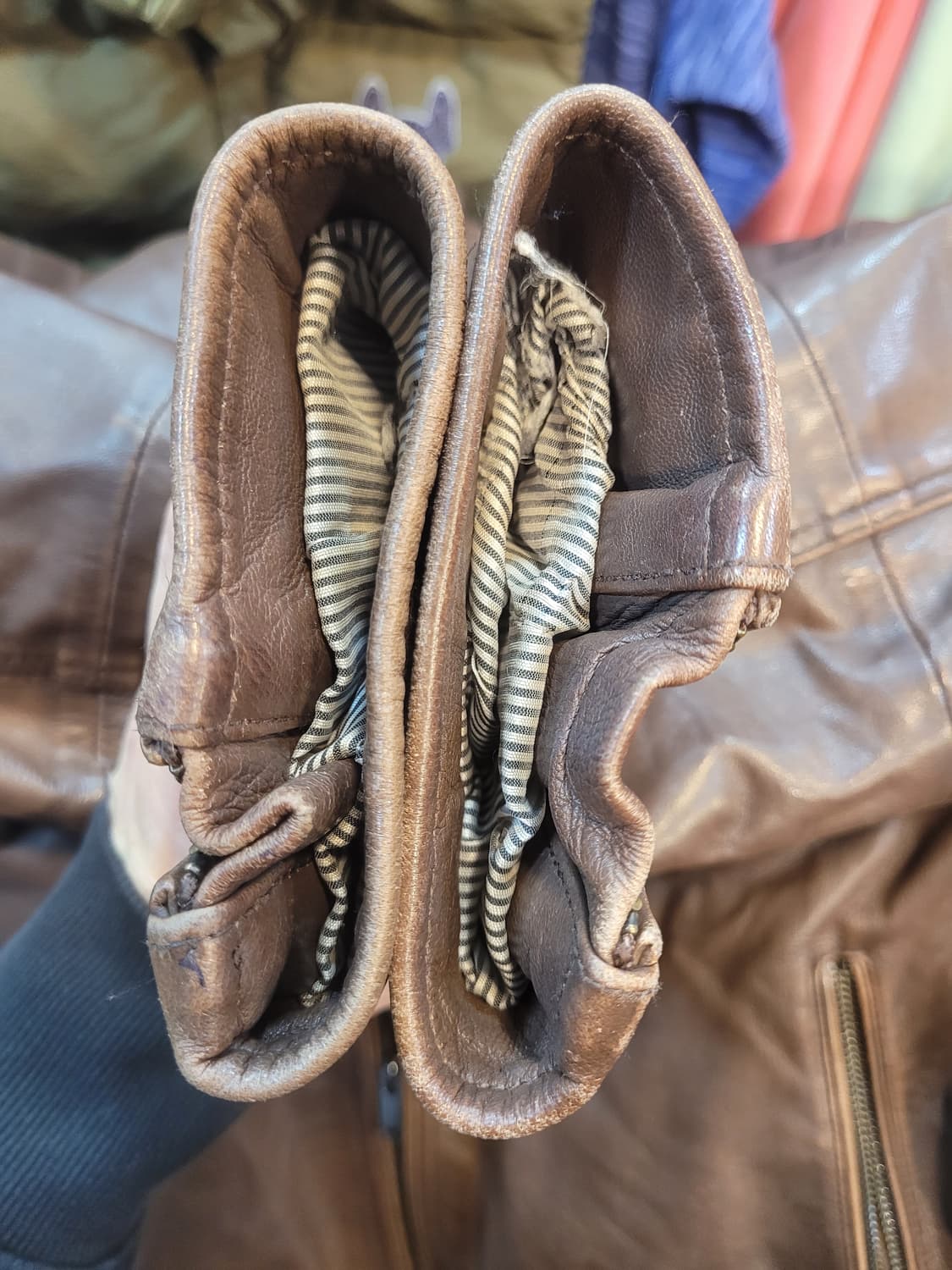 L'UOMO 워모 브라운 양가죽 라이더 자켓 95 상품이미지5