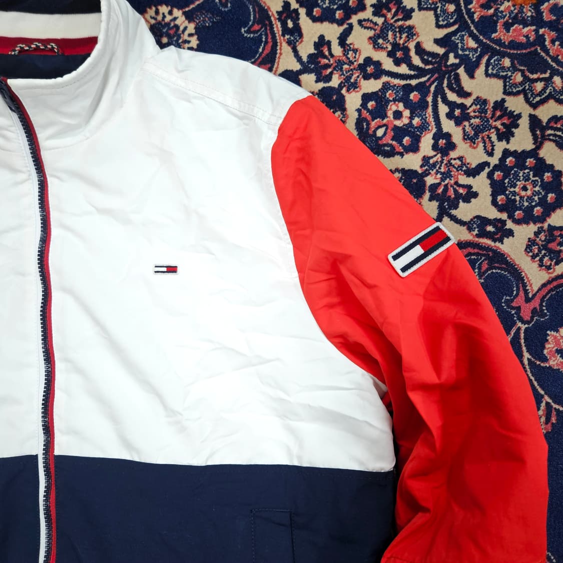 타미힐피거 아메리칸 오리지널 컬러블럭 점퍼 L size 상품이미지3