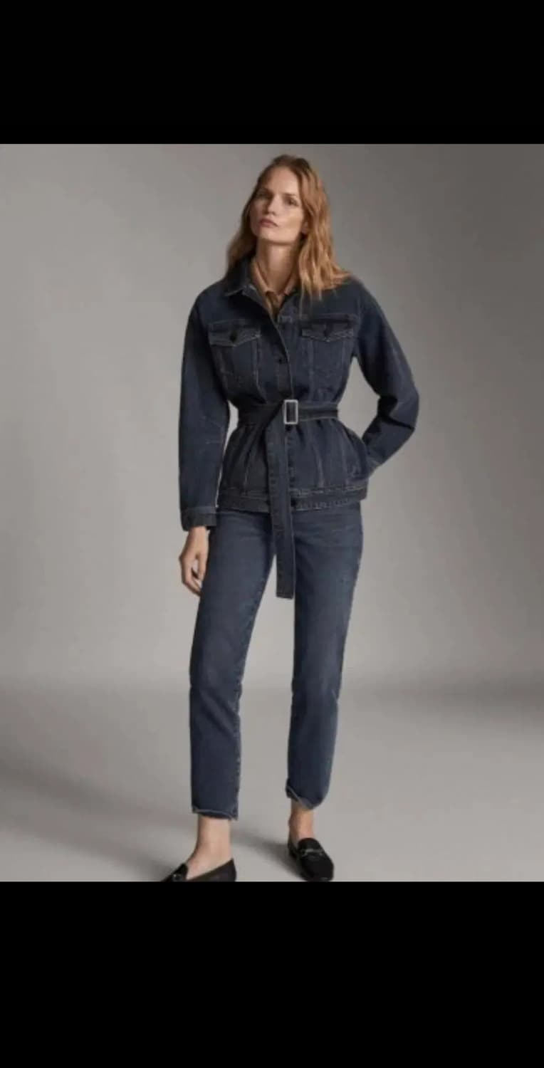 마시모 두띠 벨트 데님 블랙 자켓 S사이즈 상품이미지2