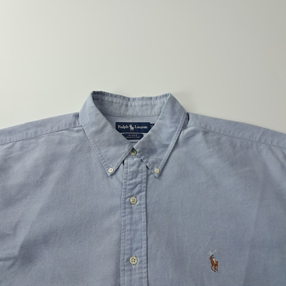 CK838 2XL 폴로 90s 블레이크핏 클래식 블루 반팔 셔츠 남방 상품이미지2