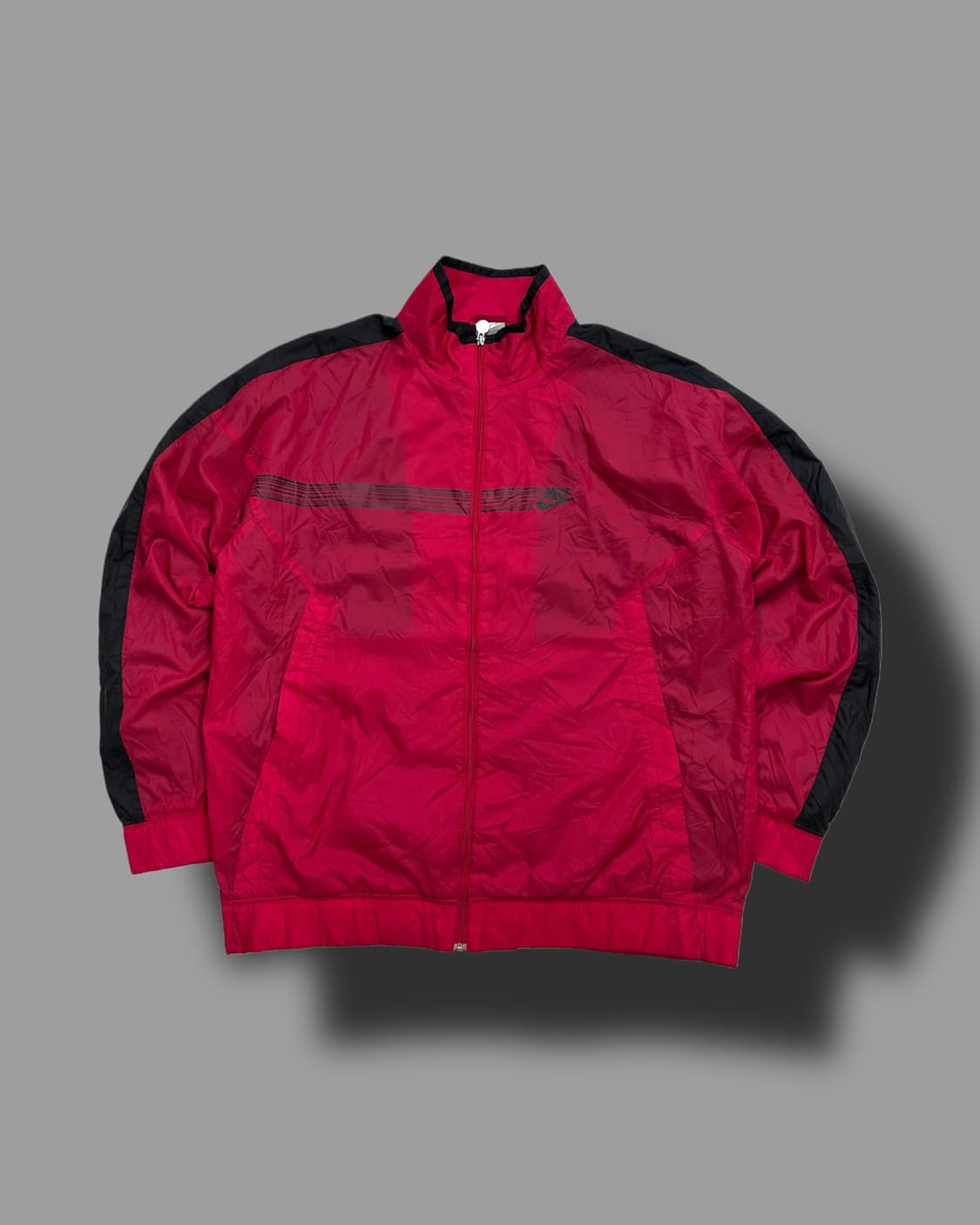 나이키 90s 레드 버건디 바람막이 L 상품이미지4