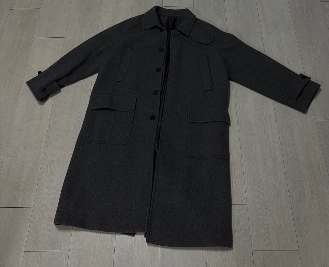 울 블렌드 오버사이즈 머프 발마칸 코트 상품이미지1