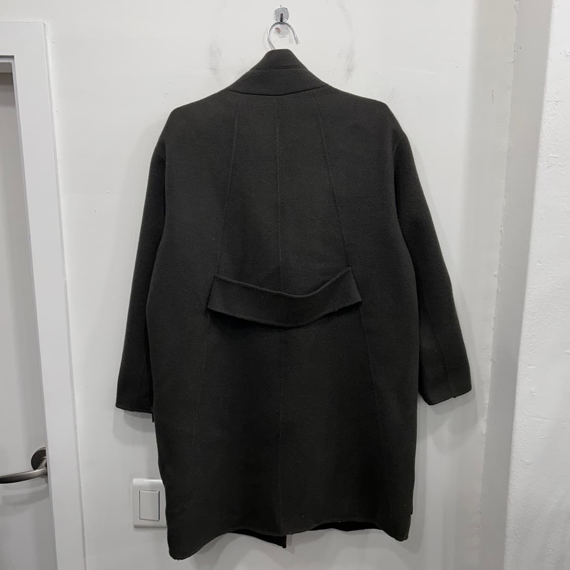 발렌시아 울 앙고라 히든스냅버튼 롱코트 상품이미지5