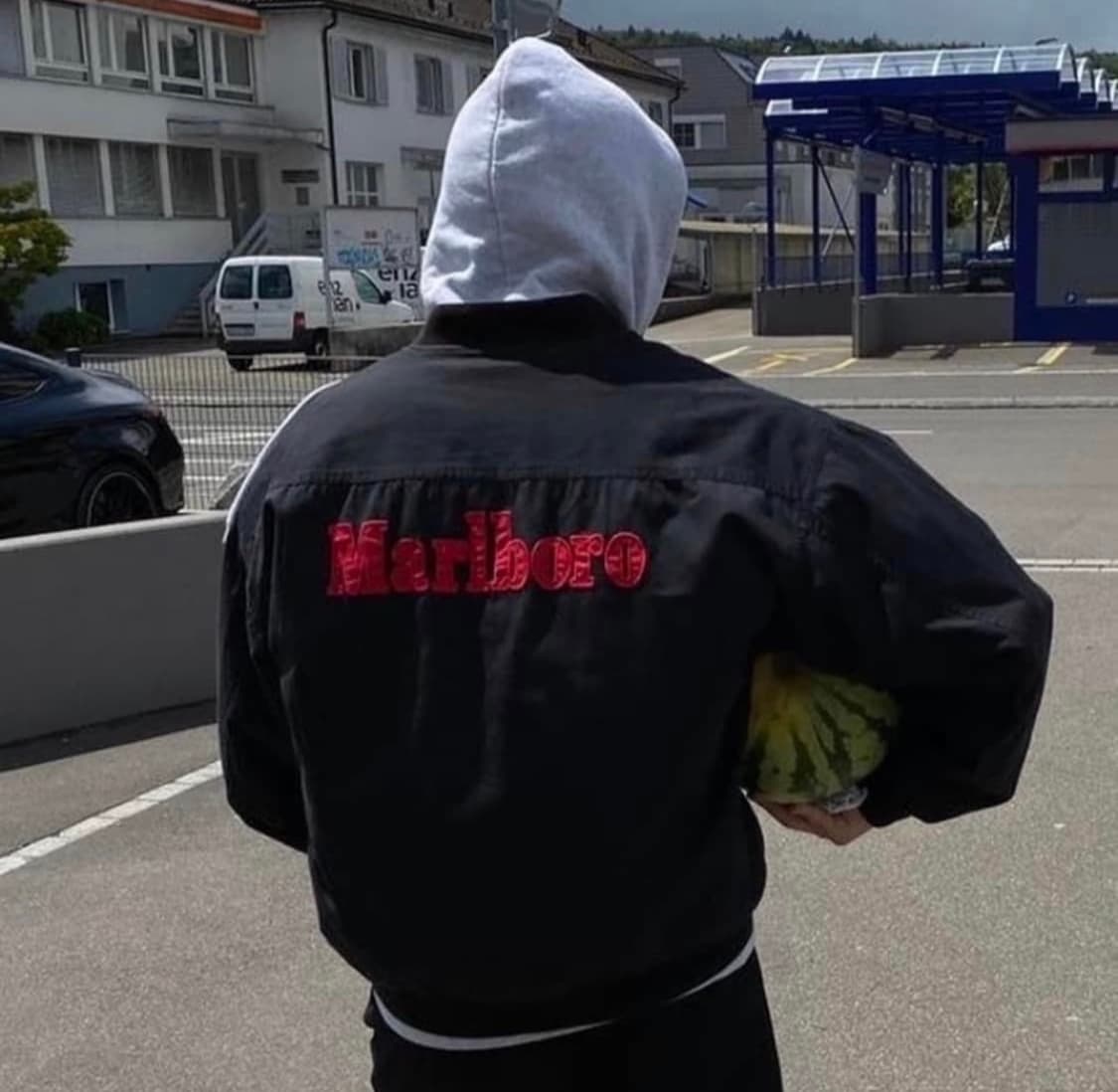 (XXL) 90s 빈티지 말보로 리버시블 봄버 자켓 상품이미지1