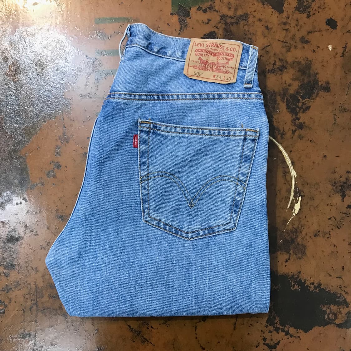 리바이스 505 연청 중청 데님 팬츠 청바지 허리 34 사이즈 상품이미지1