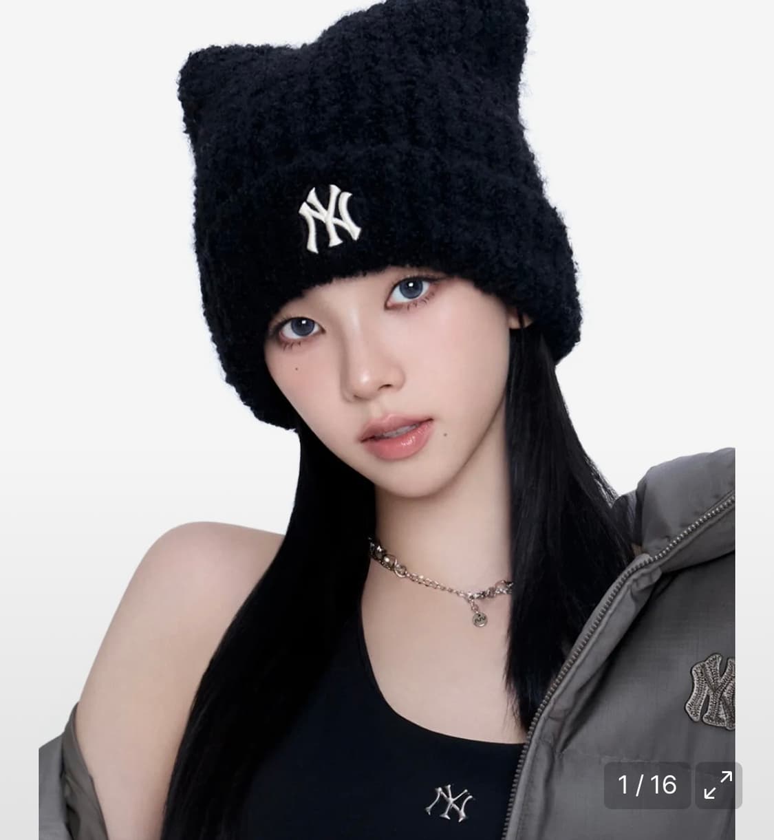 엠엘비 플러시 미야옹 비니 블랙 상품이미지1