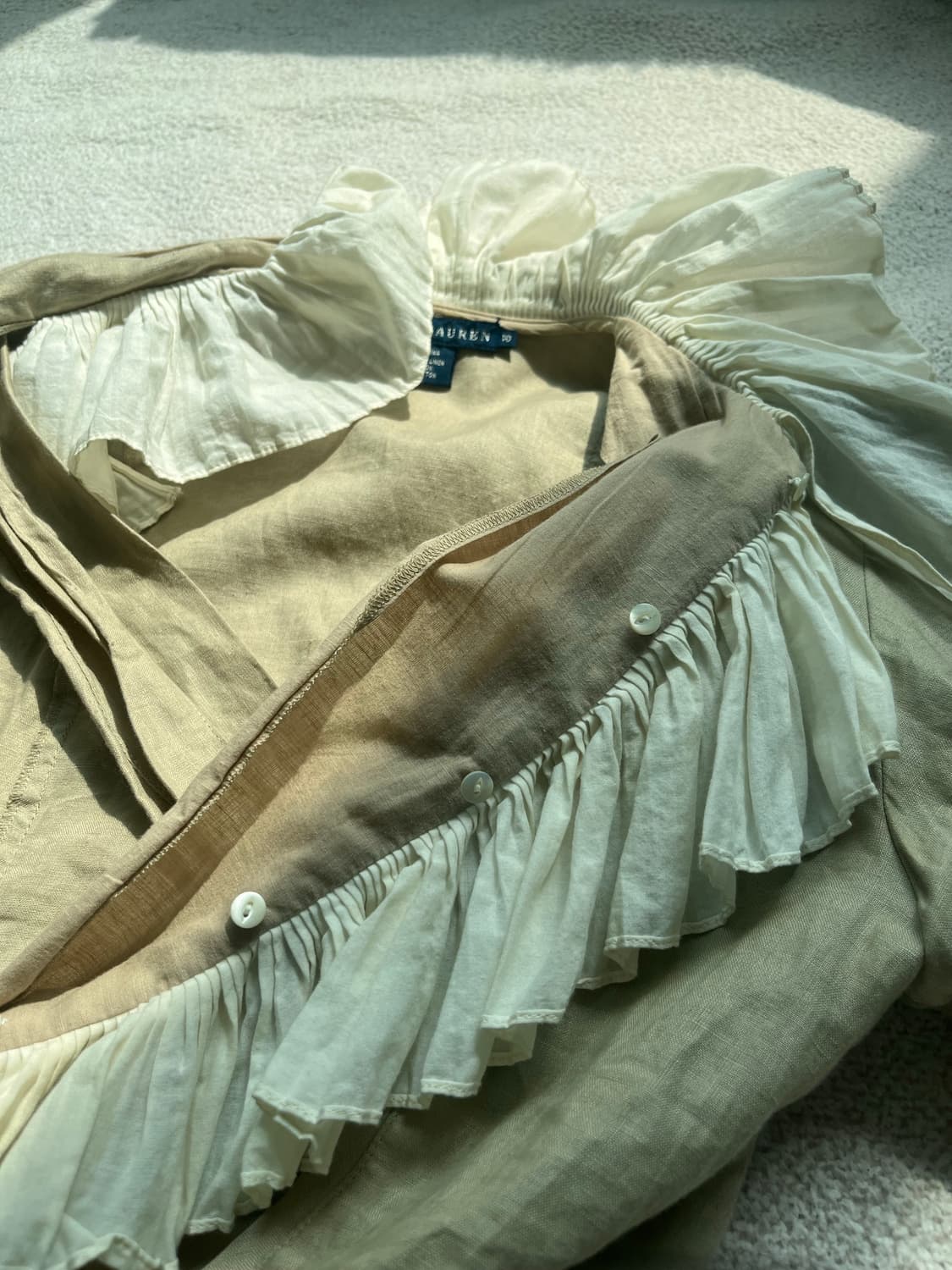 랄프로렌 린넨 프릴 블라우스 자켓 해 상품이미지6