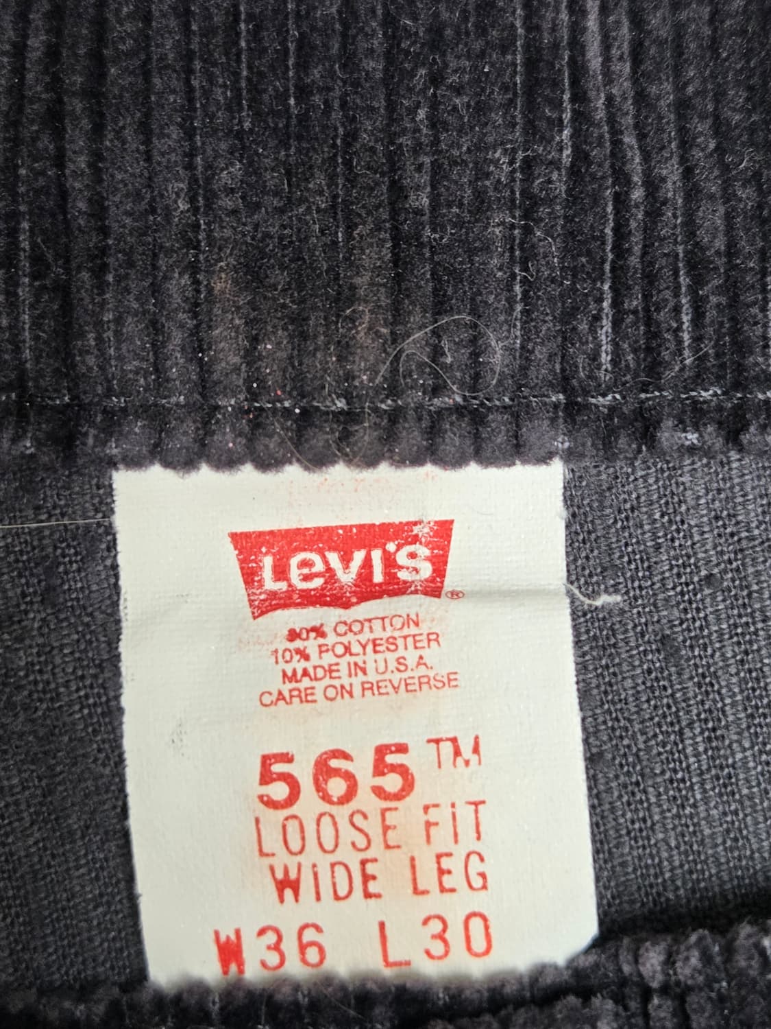 90s 리바이스 565 코듀로이 팬츠 (36) 상품이미지3