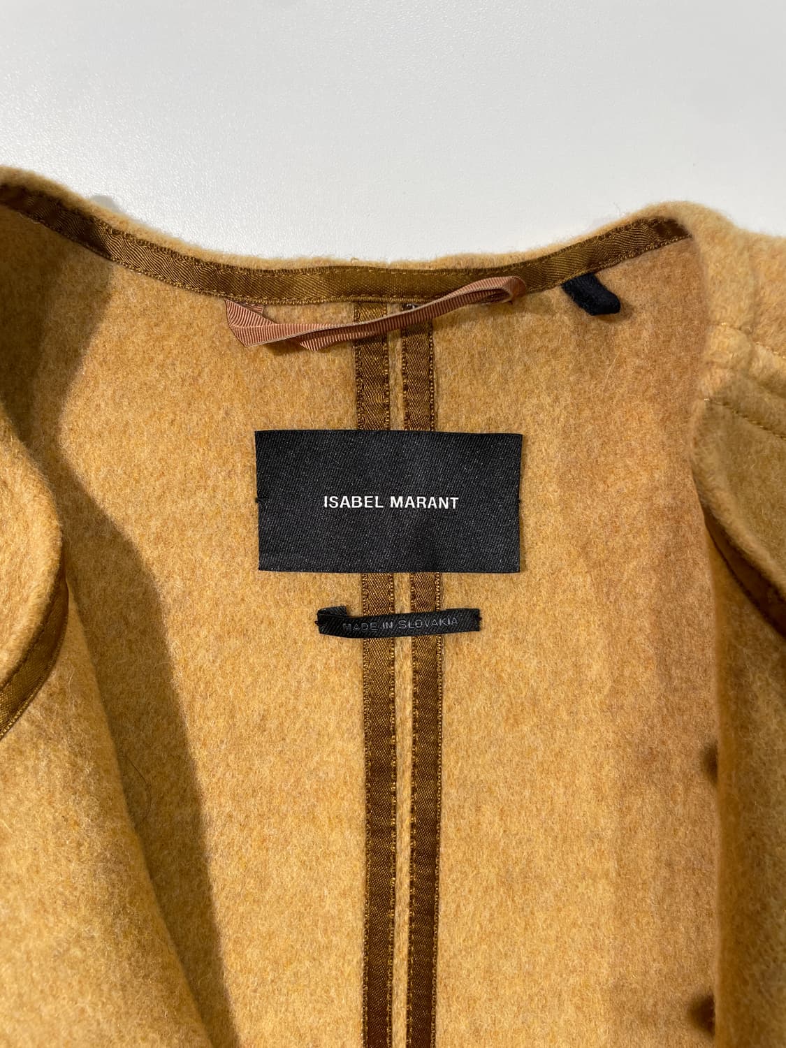 이자벨 마랑 머스타드 랩 울 캐시미어 코트 상품이미지7