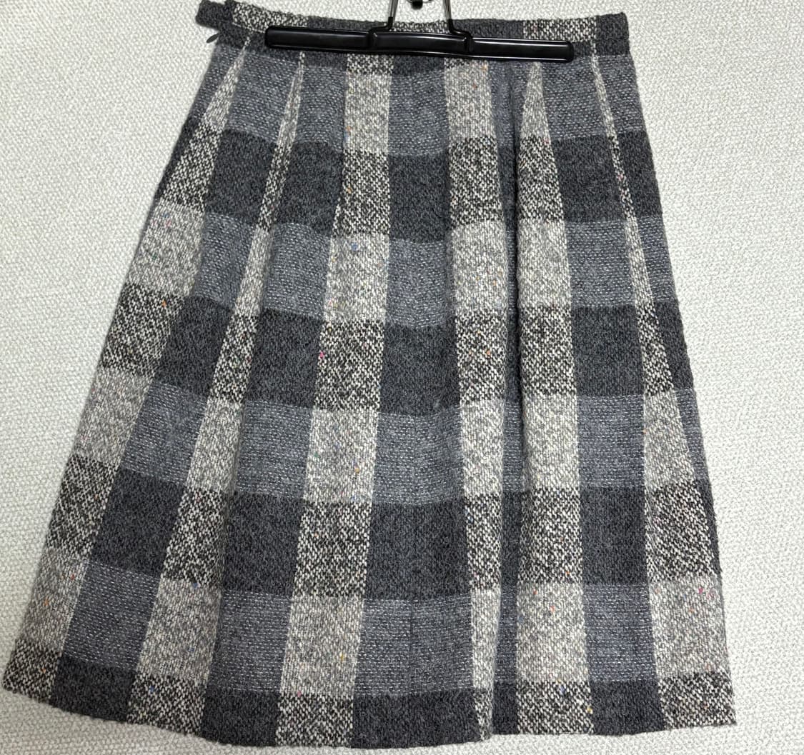 빈티지 체크 울 치마 상품이미지2