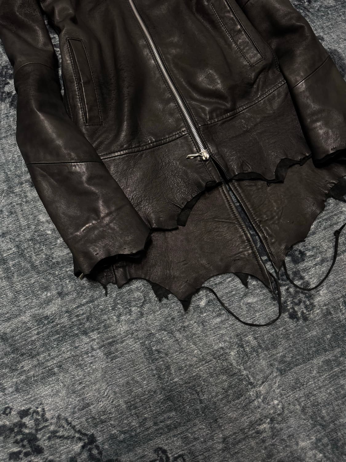 14th addiction cross zip leather hood ja 상품이미지5