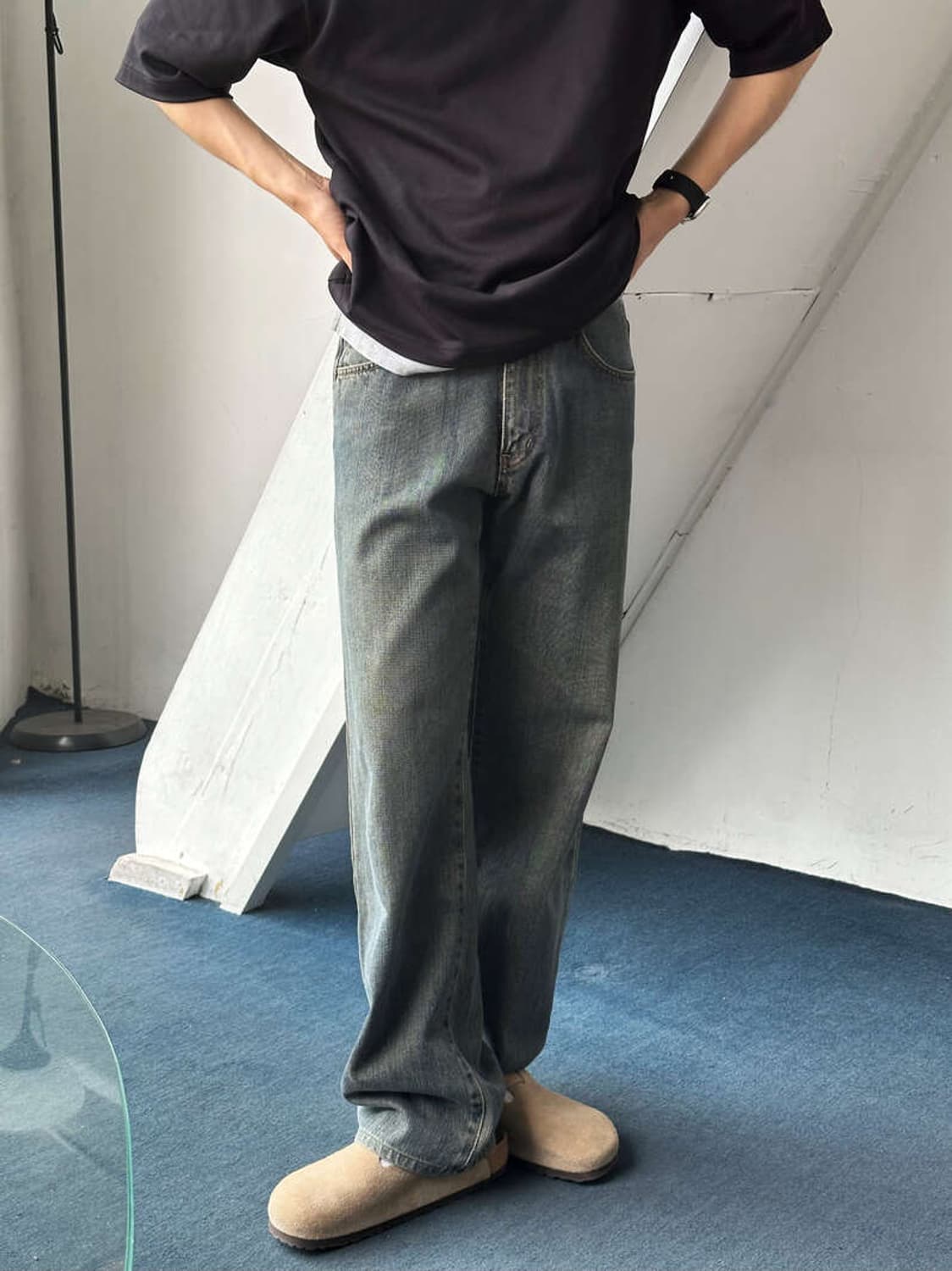 5pkt Denim wide straight pants 상품이미지10