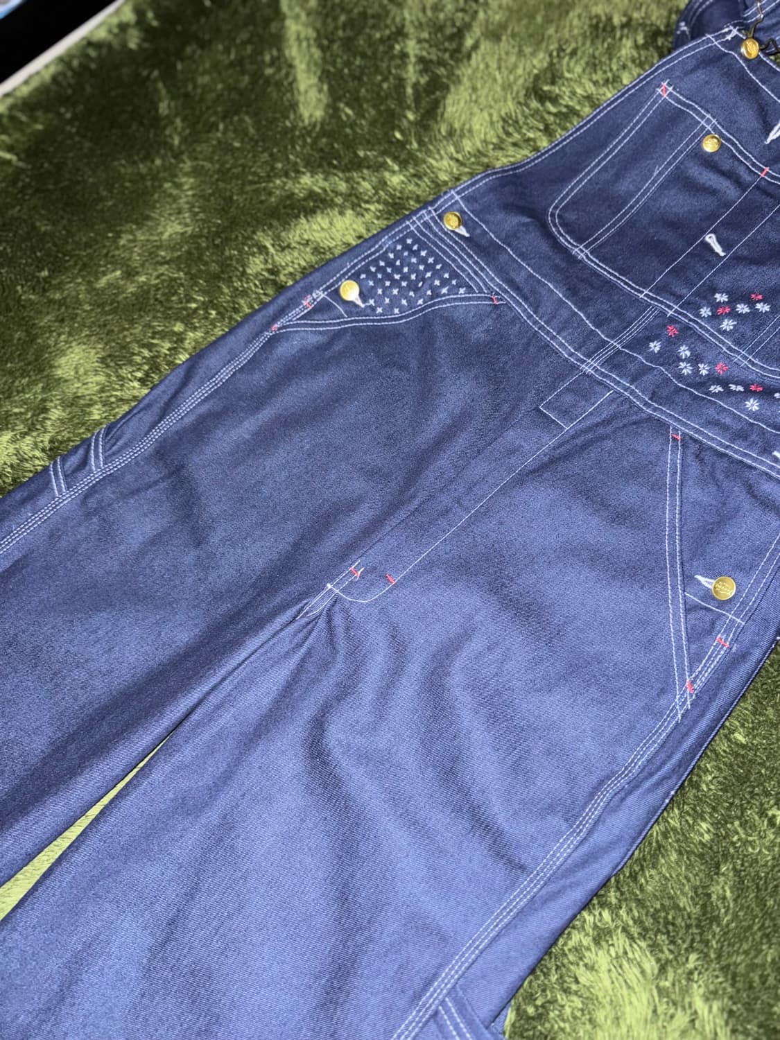 [30X30] 디키즈 재패니즈 사시코 커스텀 오버롤 인디고 상품이미지6