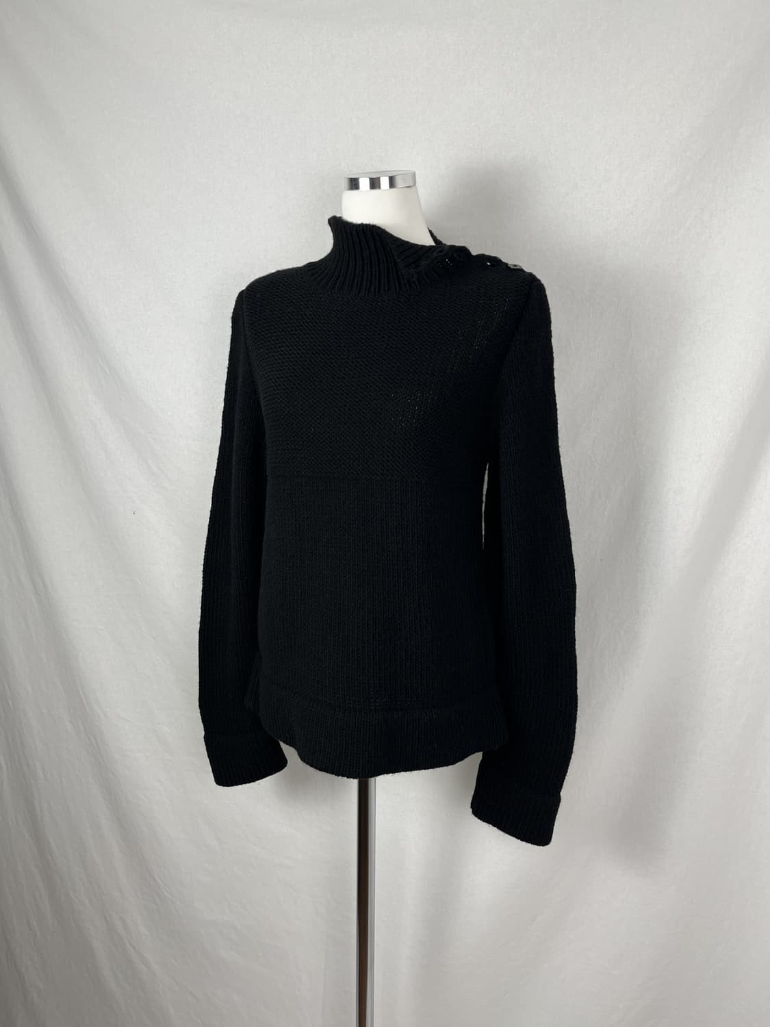 Vintage 오프숄더 단추 니트  상품이미지3