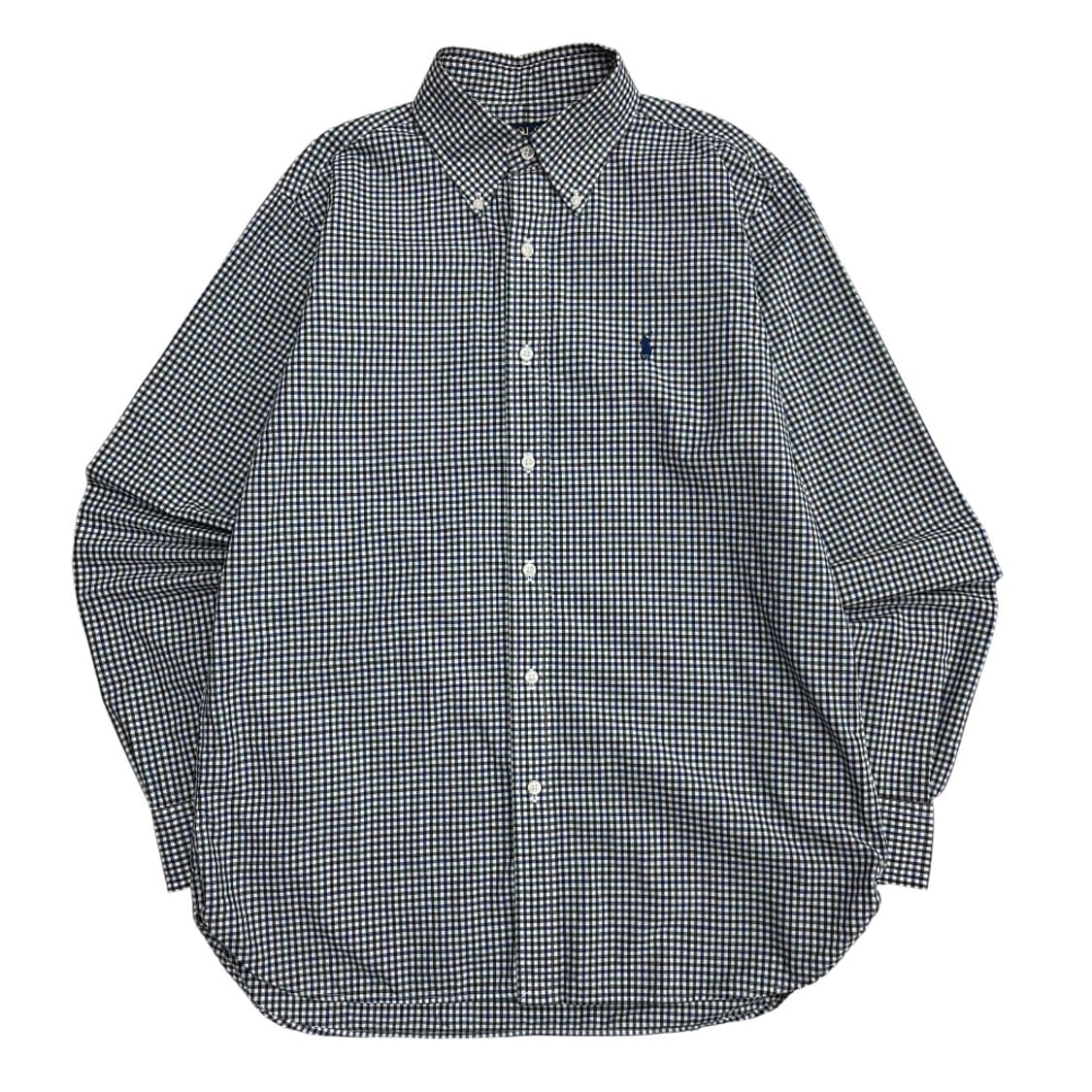 폴로 랄프로렌 네이비포니 고방체크 셔츠 M 상품이미지2