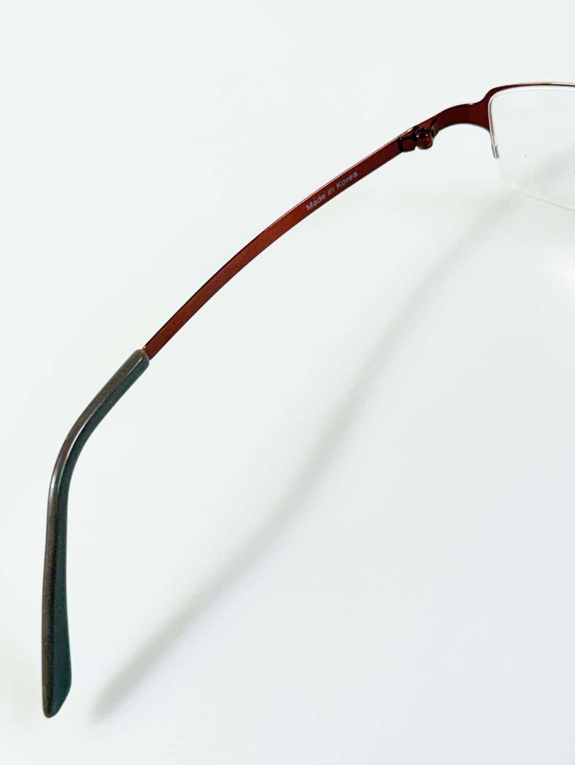 CHINOOK 브라운 메탈 반무테 스퀘어 빈티지 안경 상품이미지7