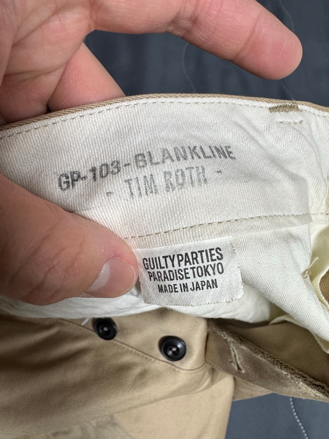 [L] 와코마리아 헤비 트윌 치노팬츠 베이지 상품이미지5