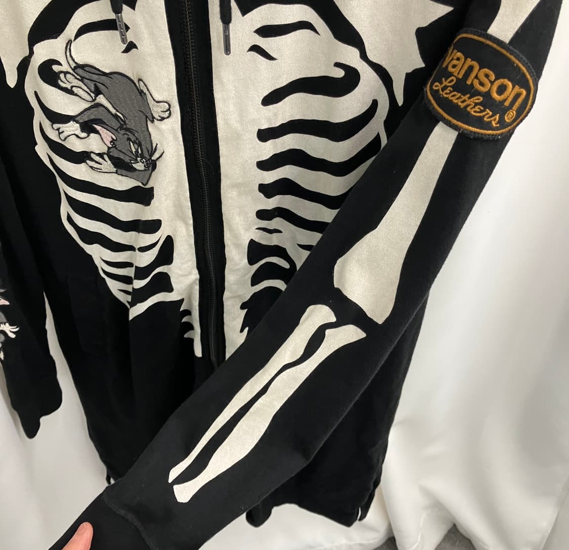 밴슨 레더 X 톰과 제리 본 후드집업 S 상품이미지6