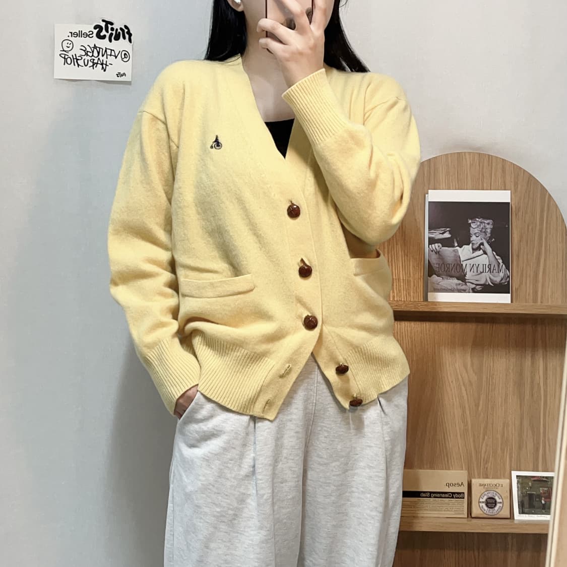 [정품] 빈폴 병아리 울 가디건 [ 95 ] 상품이미지1