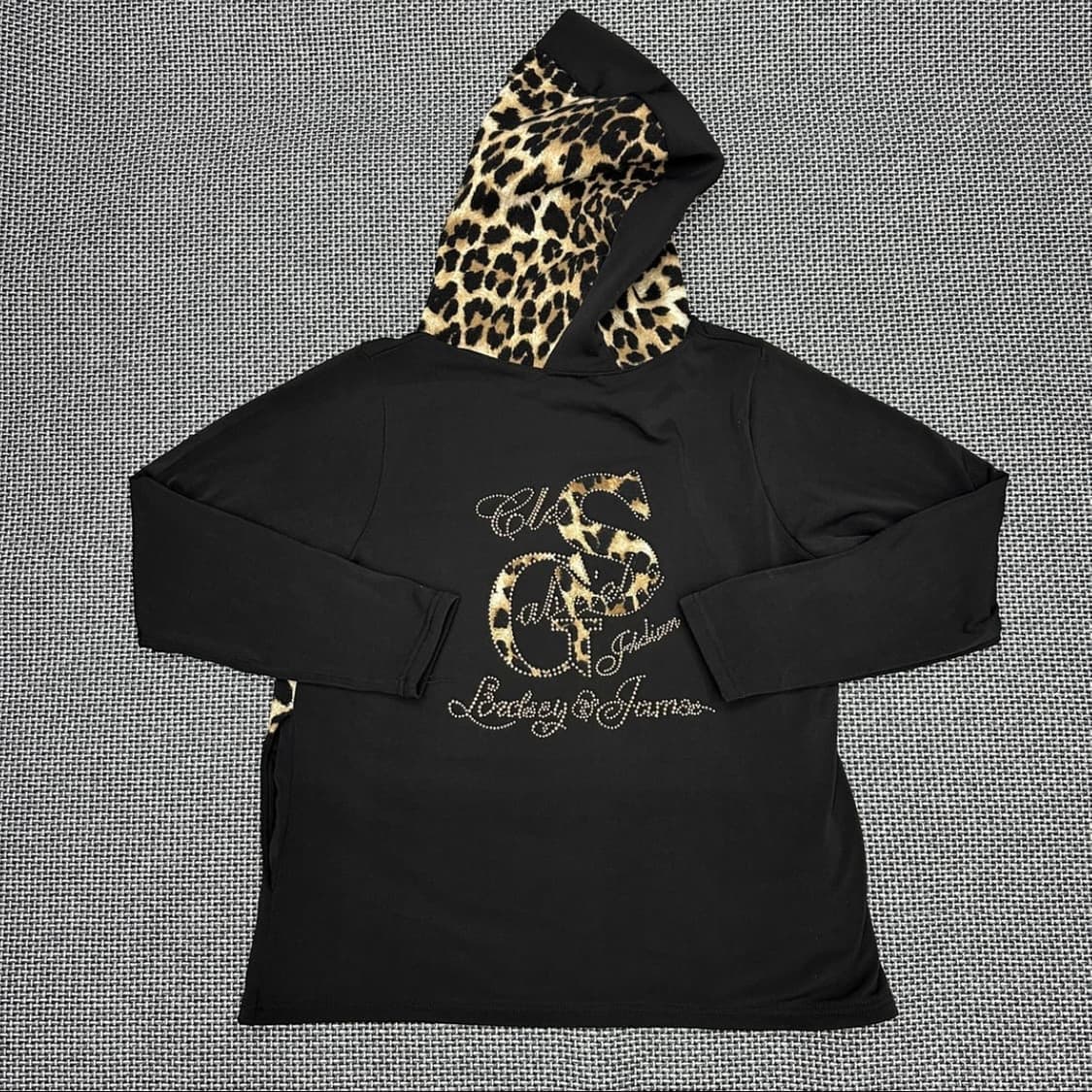 Y2K갸루 호피 큐빅 후드집업 상품이미지2