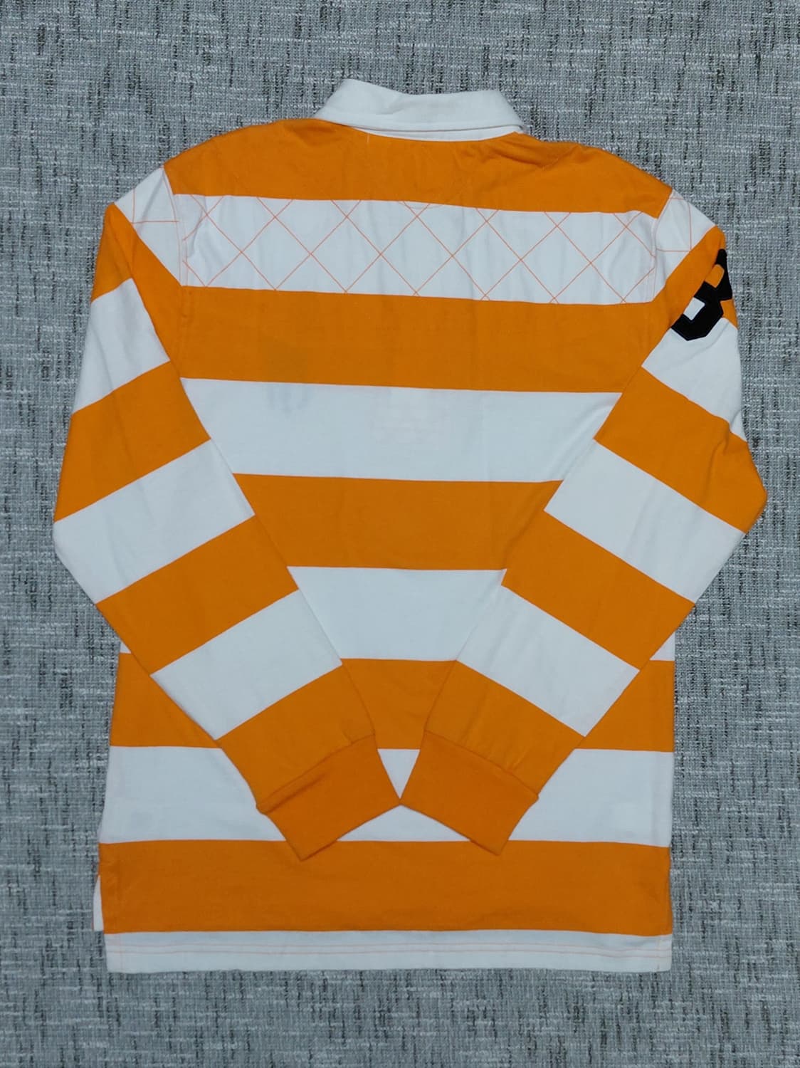 폴로 랄프로렌 럭비 셔츠 XL 오렌지 스트라이프 새상품 상품이미지4