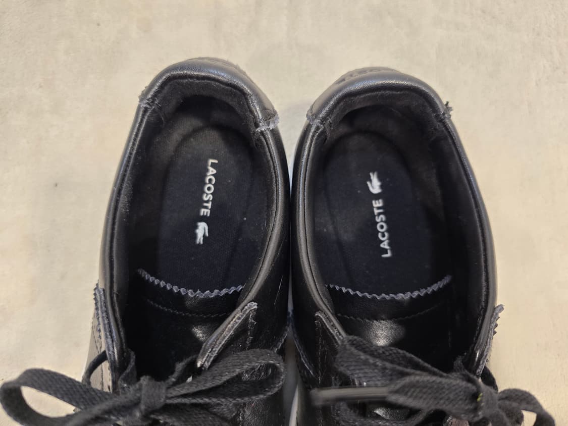 라코스테 여성 가죽 태슬 스니커즈 블랙 235~240 상품이미지6