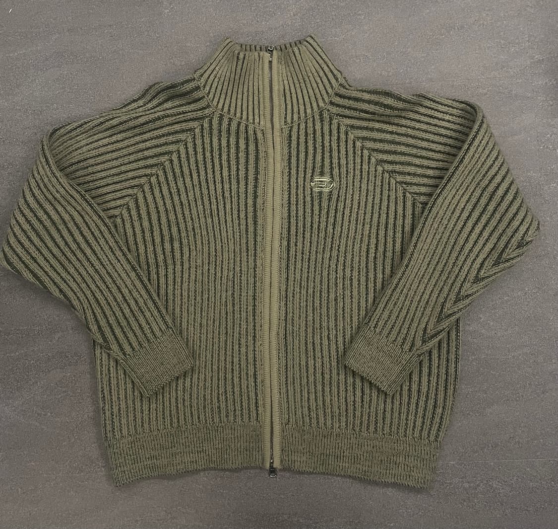 본챔스 투톤 니트집업 상품이미지1