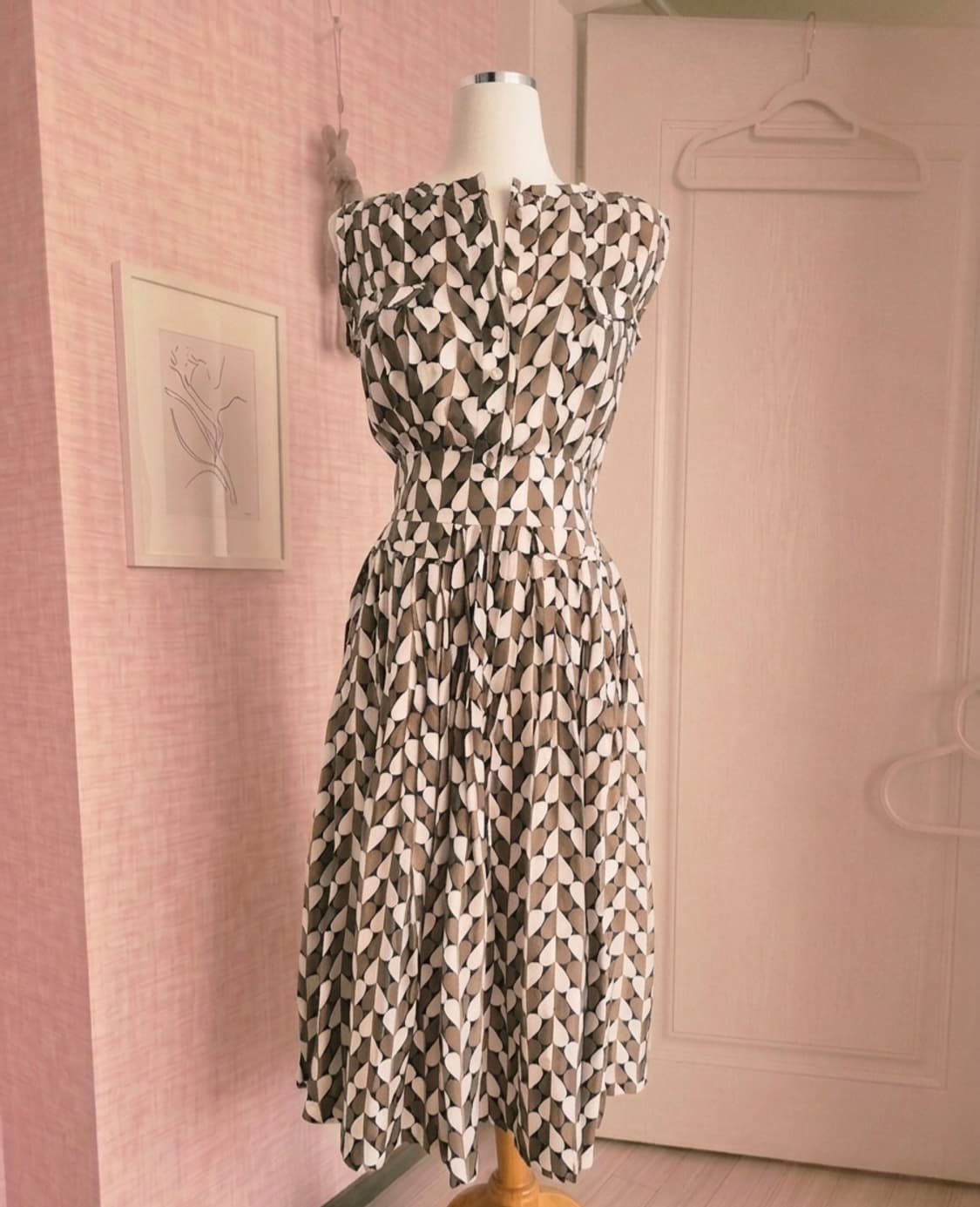 조셉 유니크한 하트 패턴 셔츠 롱 원피스 상품이미지1