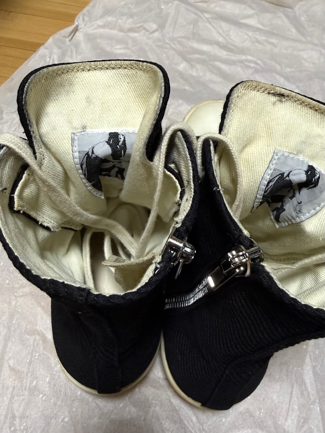 릭오웬스 다크쉐도우 자수 베간 하이탑 41 상품이미지7