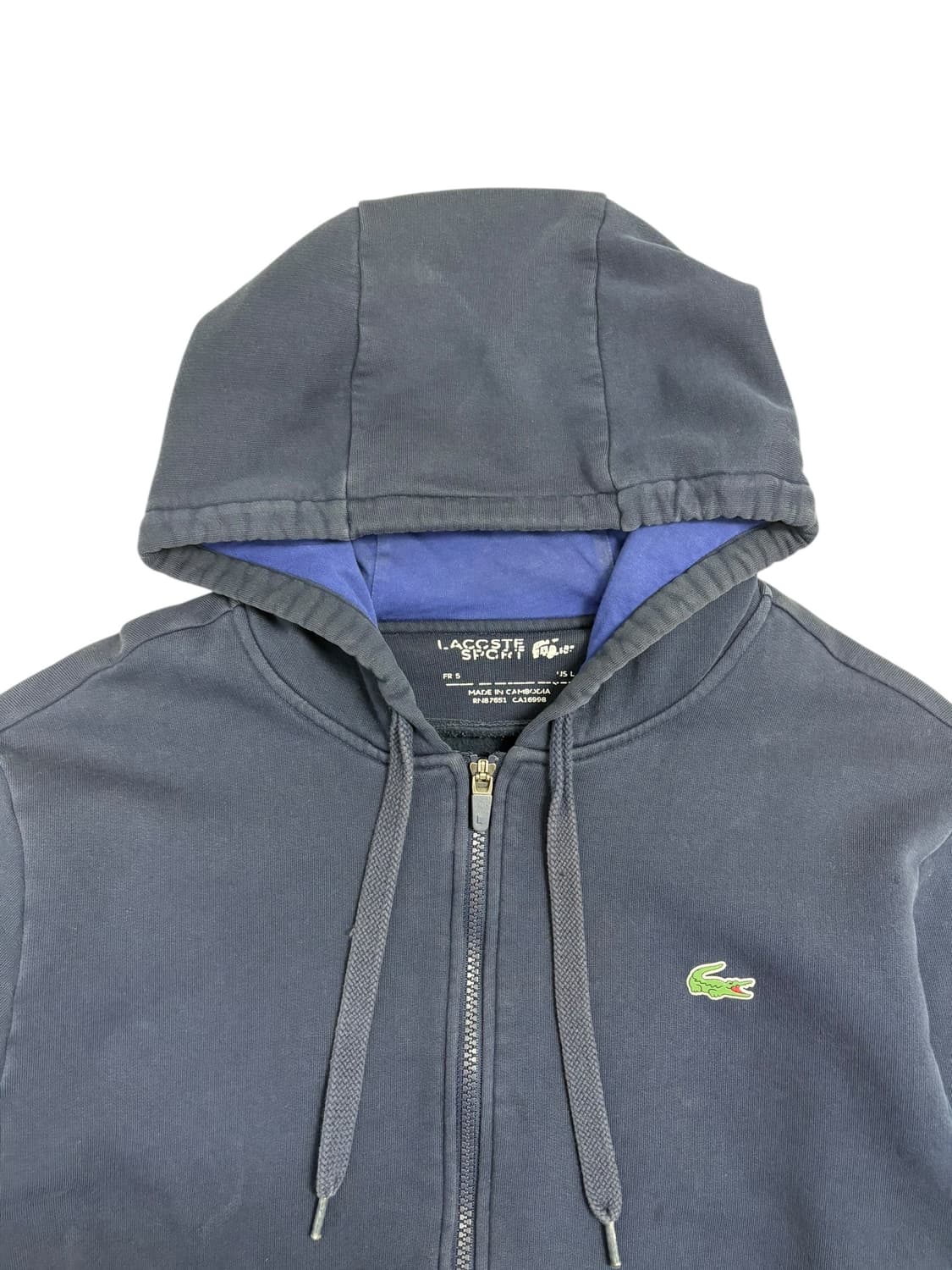 라코스테 후드집업 네이비 상품이미지4