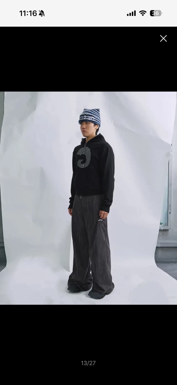 탄산마그네슘 혼 아플리케 후드집업 상품이미지3