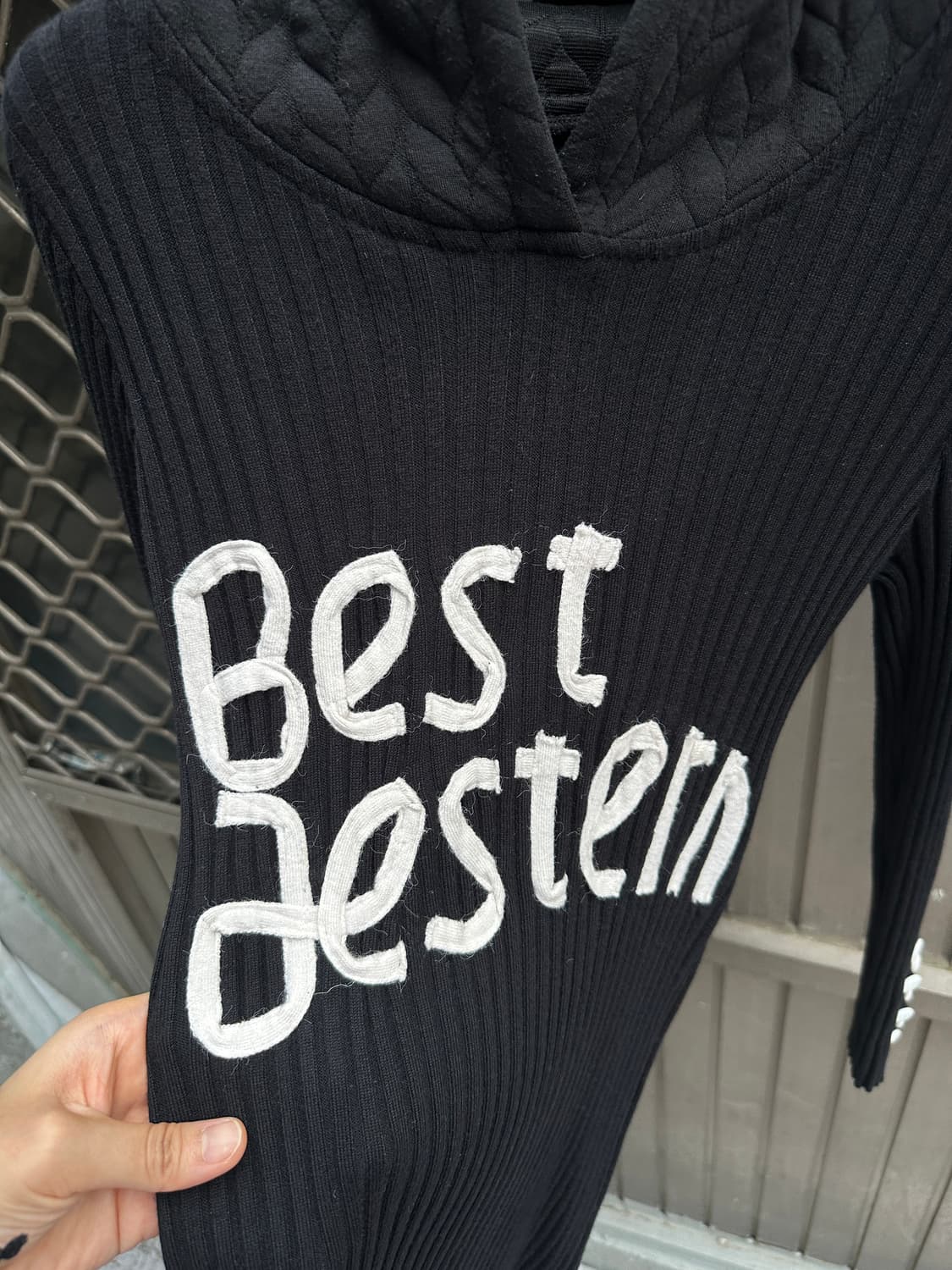 Vintage lettering slim sleeve hood  상품이미지6