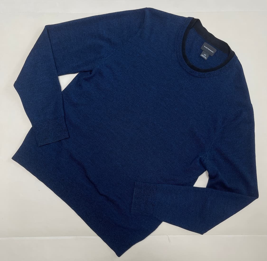 클럽 모나코 모100% 네이비 라운드넥 니트 L 상품이미지1